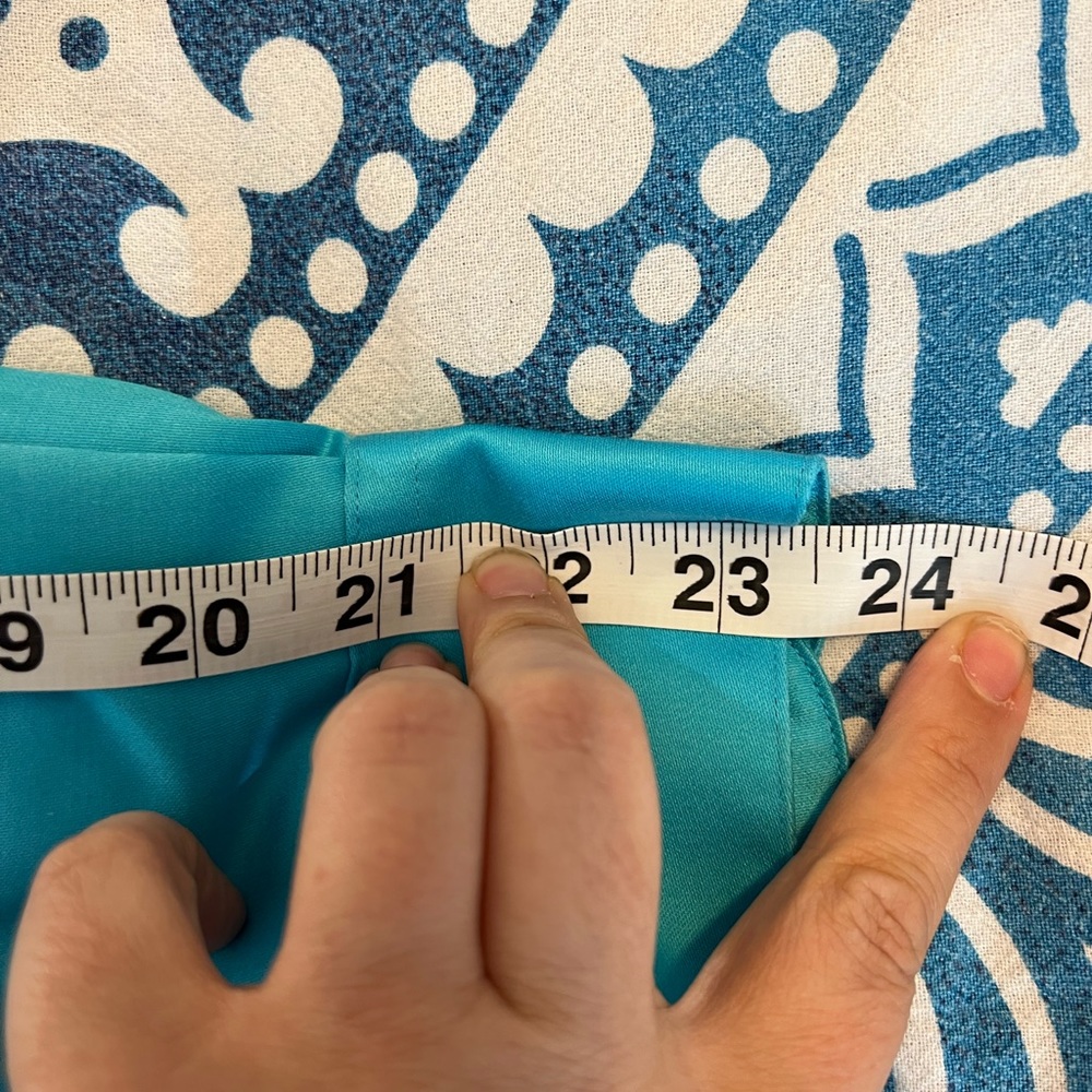 MURANO ADULT MENS SHIRT BUTTON DOWN SIZE NECK 17.5 34 TURQUOISE AQUA BLUE 222 - Picture 7 of 11